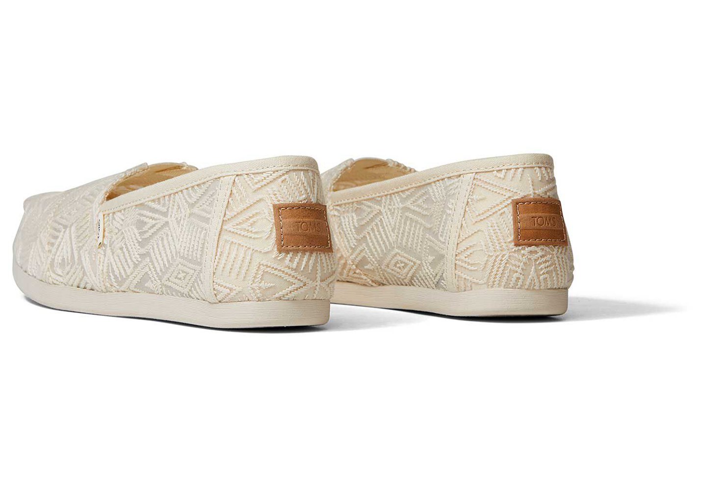 Toms Espadryle Damskie Beżowe - Alpargata Geo Lace - 62TGLORAW